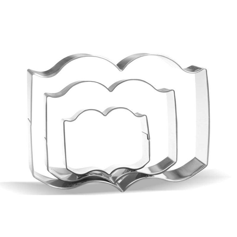 Keewah Book Cookie Cutter Set - 3 Piece - Stainless Steel - Image 1